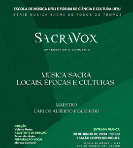 Sacra Vox se apresenta no Salão Leopoldo Miguez em 28/06