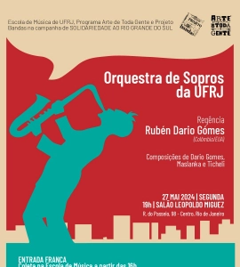 Escola de Música da UFRJ recebe o maestro colombiano Rubén Darío Gómez Prada para concertos, oficinas e capacitação para regentes e compositores